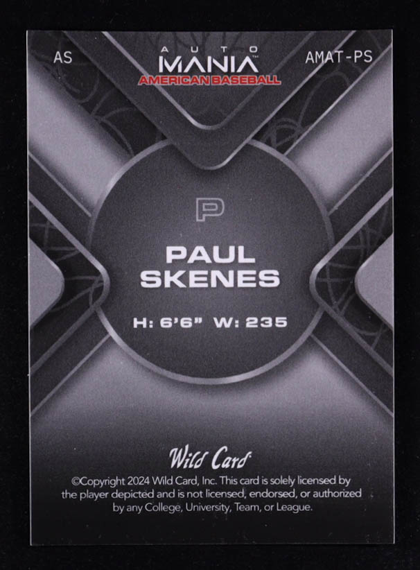 Paul Skenes 2024 Wild Card Automania Fireworks Sepia Pulsar #AMATPS RC #1/1 at PristineAuction.com Paul Skenes 2024 Wild Card Automania Fireworks Sepia Pulsar #AMATPS RC #1/1 at PristineAuction.com