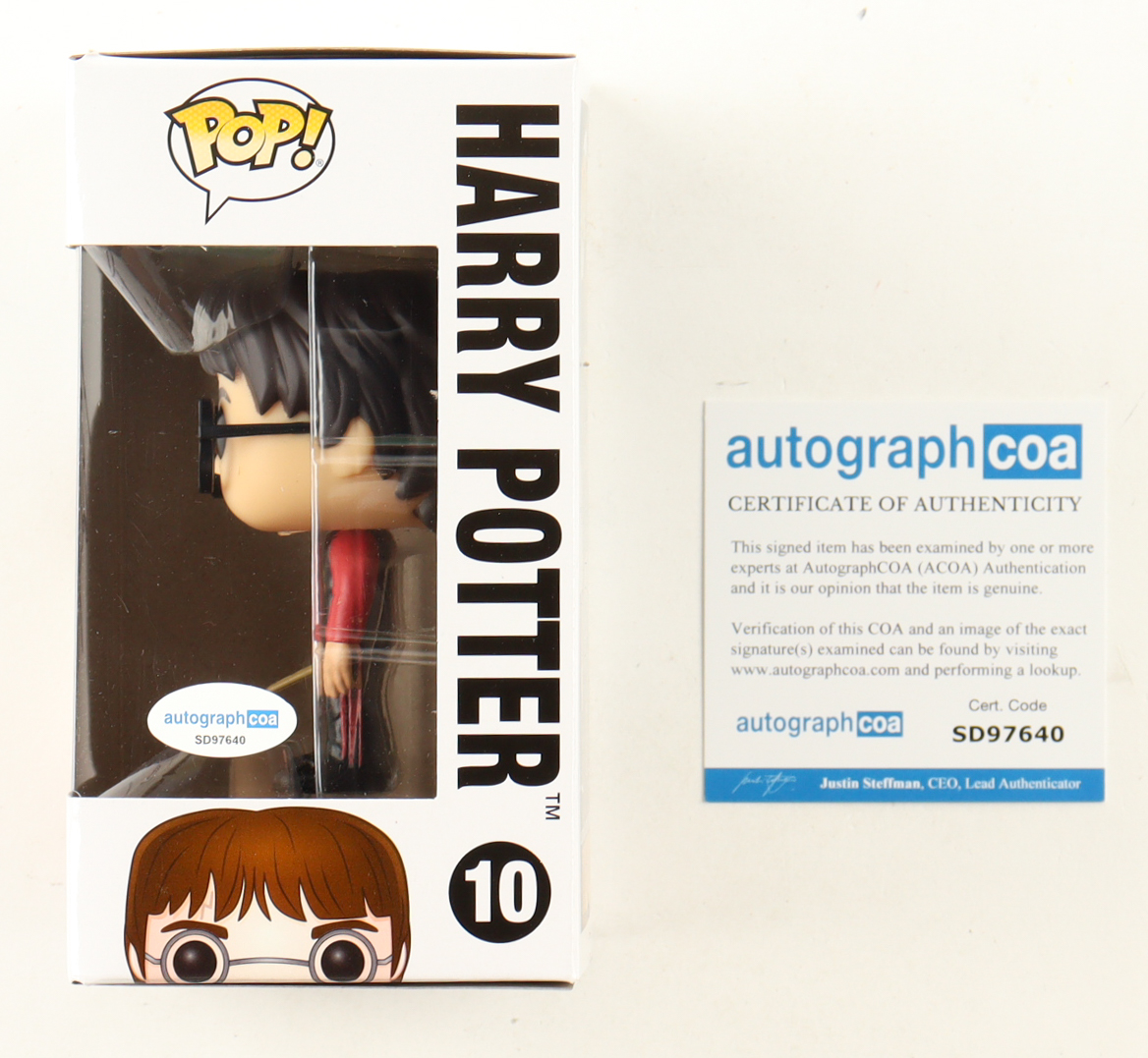 Daniel Radcliffe Signed "Harry Potter" #10 Harry Potter Funko Pop! Vinyl Figure (ACOA & Autograph Pros) at PristineAuction.com Daniel Radcliffe Signed "Harry Potter" #10 Harry Potter Funko Pop! Vinyl Figure (ACOA & Autograph Pros) at PristineAuction.com