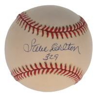 Steve Carlton Signed ONL Baseball Inscribed "329" (Beckett) at PristineAuction.com