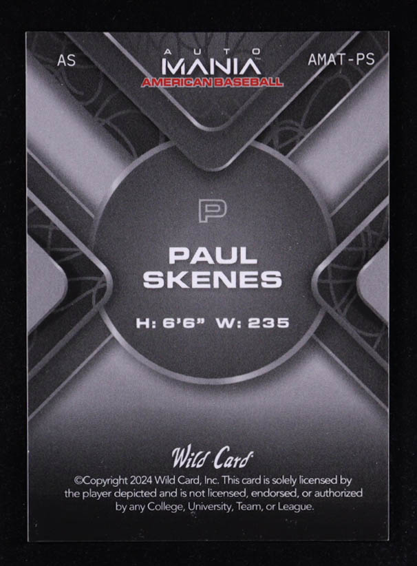 Paul Skenes 2024 Wild Card Automania Silver #AMATPS RC #18/25 at PristineAuction.com Paul Skenes 2024 Wild Card Automania Silver #AMATPS RC #18/25 at PristineAuction.com