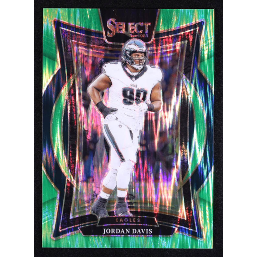 Jordan Davis 2024 Select Prizm Neon Green Shock #72 #223/599 at PristineAuction.com