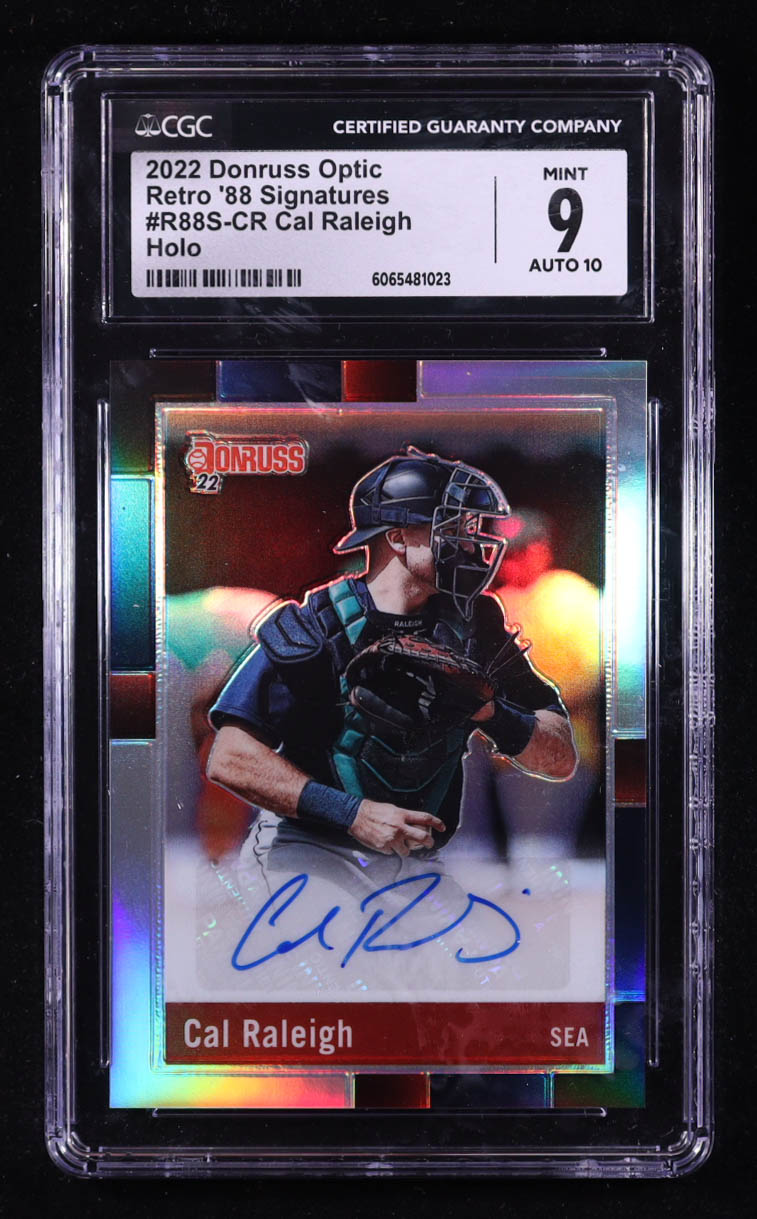 Cal Raleigh 2022 Donruss Optic Retro 88' Signatures #R88S-CR RC (CGC 9 | Auto 10) at PristineAuction.com Cal Raleigh 2022 Donruss Optic Retro 88' Signatures #R88S-CR RC (CGC 9 | Auto 10) at PristineAuction.com
