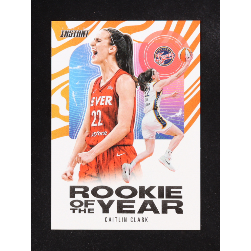 Caitlin Clark 2024 Panini Instant WNBA Caitlin Clark Rookie of the Year #CCROYA RC at PristineAuction.com