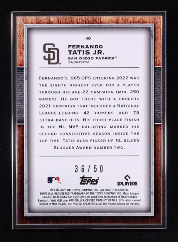 Fernando Tatis Jr. 2022 Topps Transcendent #40 #36/50 at PristineAuction.com Fernando Tatis Jr. 2022 Topps Transcendent #40 #36/50 at PristineAuction.com