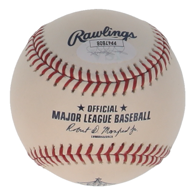 Bobby Abreu Signed OML 60th Anniversary Angels Logo Baseball Inscribed "30/30" (JSA) at PristineAuction.com Bobby Abreu Signed OML 60th Anniversary Angels Logo Baseball Inscribed "30/30" (JSA) at PristineAuction.com