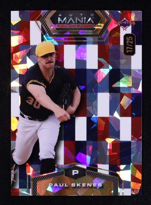 Paul Skenes 2024 Wild Card AutoMania Diamond Americana Ice #AMAHPS2 #17/25 RC at PristineAuction.com Paul Skenes 2024 Wild Card AutoMania Diamond Americana Ice #AMAHPS2 #17/25 RC at PristineAuction.com