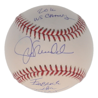 Joe Maddon Signed OML Baseball Inscribed "Embrace the Target" & "2016 WS Champs (JSA) at PristineAuction.com
