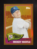 Mickey Mantle 2012 Topps Factory Set Mantle Chrome Gold Refractors #350 65T at PristineAuction.com