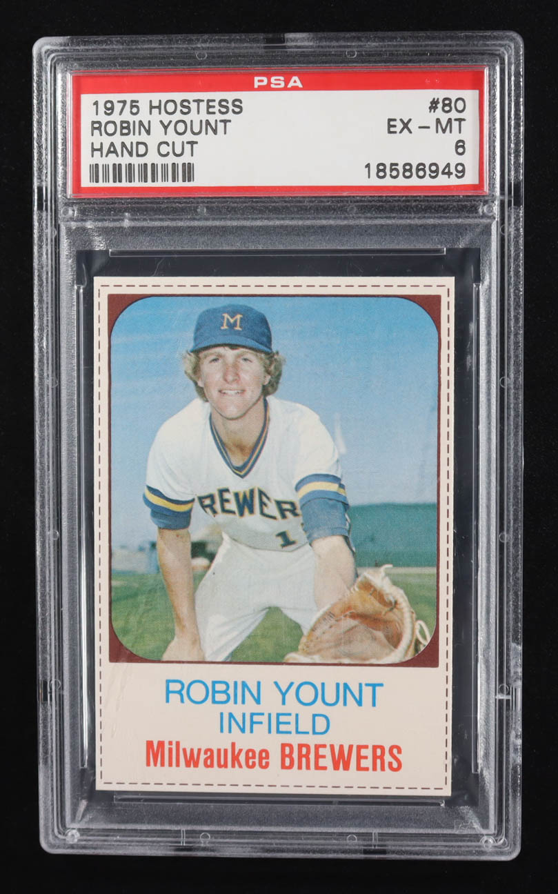 Robin Yount 1975 Hostess Hand Cut #80 (PSA 6) at PristineAuction.com Robin Yount 1975 Hostess Hand Cut #80 (PSA 6) at PristineAuction.com