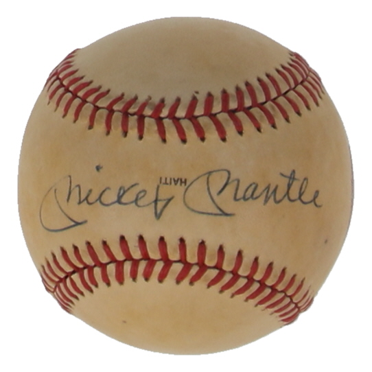 Mickey Mantle Signed 1983 50th Anniversary Logo All-Star Game Baseball (PSA) at PristineAuction.com Mickey Mantle Signed 1983 50th Anniversary Logo All-Star Game Baseball (PSA) at PristineAuction.com