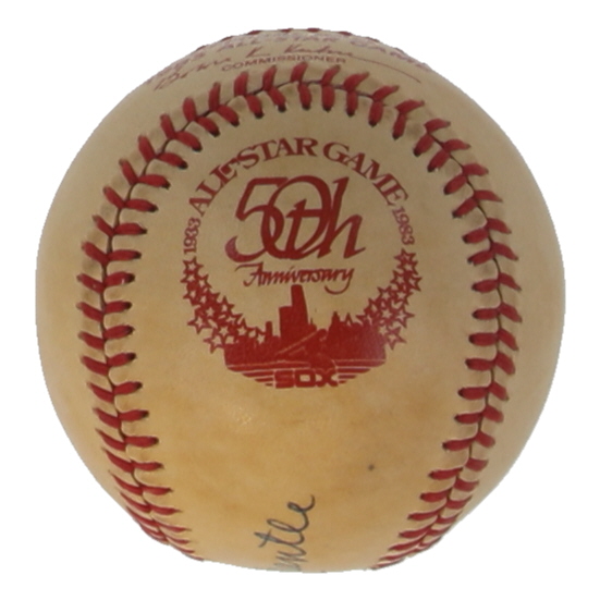 Mickey Mantle Signed 1983 50th Anniversary Logo All-Star Game Baseball (PSA) at PristineAuction.com Mickey Mantle Signed 1983 50th Anniversary Logo All-Star Game Baseball (PSA) at PristineAuction.com