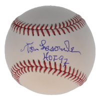 Tommy Lasorda Signed OML Baseball Inscribed "HOF 97" (Beckett) at PristineAuction.com