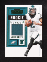 Jalen Hurts 2020 Panini Contenders Rookie Ticket Swatches #22 RC at PristineAuction.com