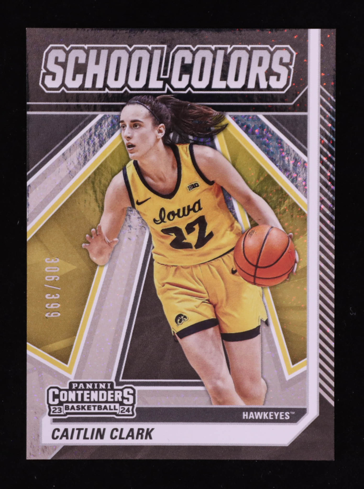 Caitlin Clark 2024 Panini Caitlin Clark Collection Contenders School Colors Vortex #SC3 RC #306/399