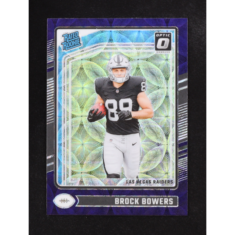 Brock Bowers 2024 Donruss Optic Purple Scope #215 RR RC at PristineAuction.com