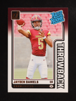 Jayden Daniels 2024 Donruss Rated Rookies Throwback #43 RC at PristineAuction.com