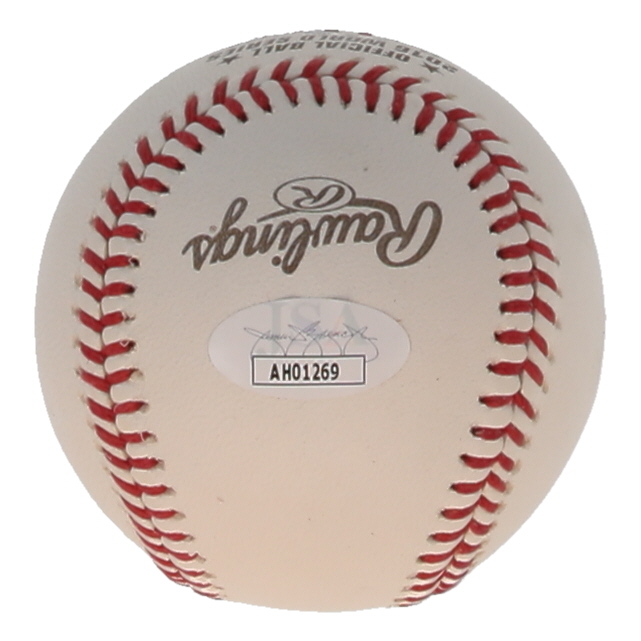 Pedro Strop Signed 2016 World Series Logo Baseball Inscribed "2016 WS Champs" (JSA) at PristineAuction.com Pedro Strop Signed 2016 World Series Logo Baseball Inscribed "2016 WS Champs" (JSA) at PristineAuction.com