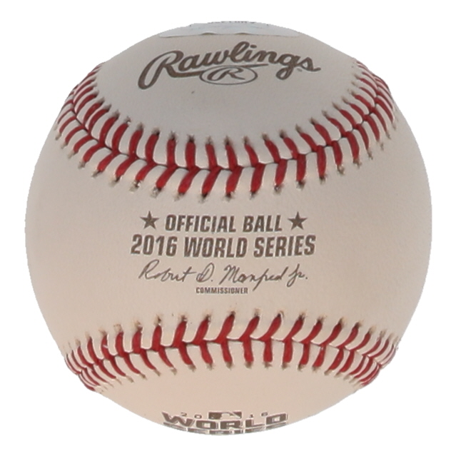 Pedro Strop Signed 2016 World Series Logo Baseball Inscribed "2016 WS Champs" (JSA) at PristineAuction.com Pedro Strop Signed 2016 World Series Logo Baseball Inscribed "2016 WS Champs" (JSA) at PristineAuction.com