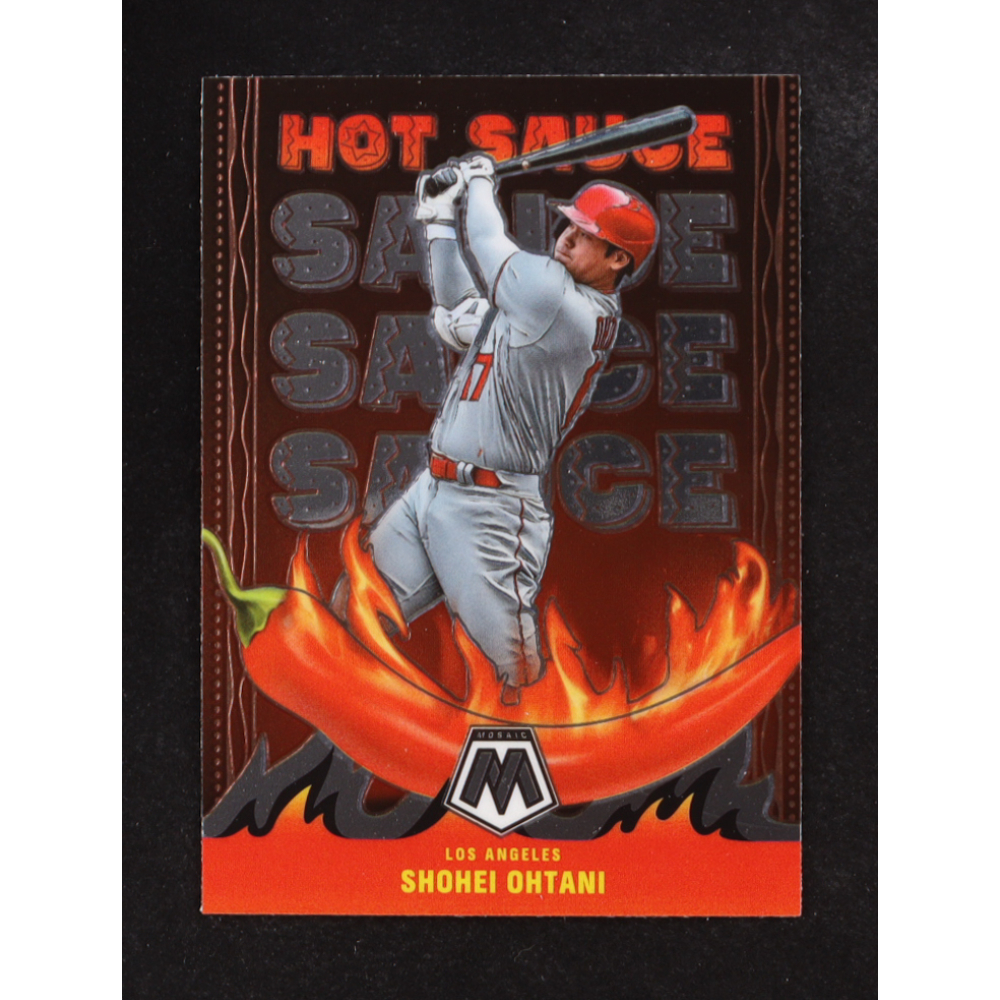 Shohei Ohtani 2022 Panini Mosaic Hot Sauce #6 at PristineAuction.com