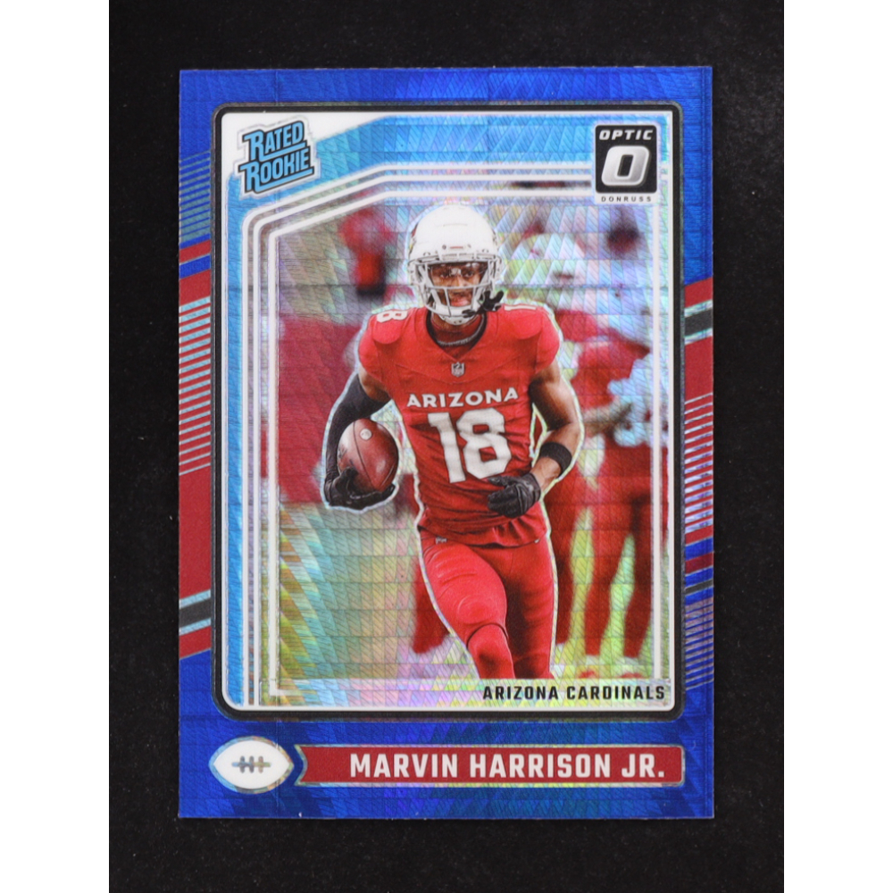 Marvin Harrison Jr. 2024 Donruss Optic Blue Hyper #276 RR RC at PristineAuction.com