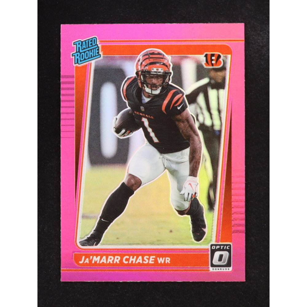 Ja'Marr Chase 2021 Donruss Optic Pink #207 RR RC at PristineAuction.com