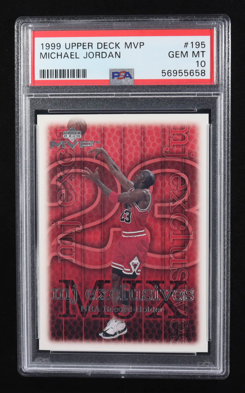 Michael Jordan 1999 Upper Deck MVP Exclusives #195 (PSA 10) at PristineAuction.com Michael Jordan 1999 Upper Deck MVP Exclusives #195 (PSA 10) at PristineAuction.com