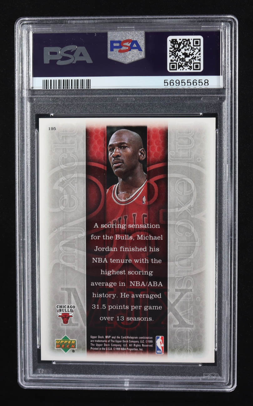 Michael Jordan 1999 Upper Deck MVP Exclusives #195 (PSA 10) at PristineAuction.com Michael Jordan 1999 Upper Deck MVP Exclusives #195 (PSA 10) at PristineAuction.com