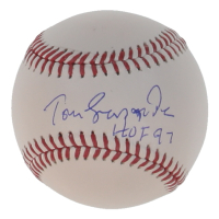 Tommy Lasorda Signed OML Baseball Inscribed "HOF 97" (Beckett) at PristineAuction.com