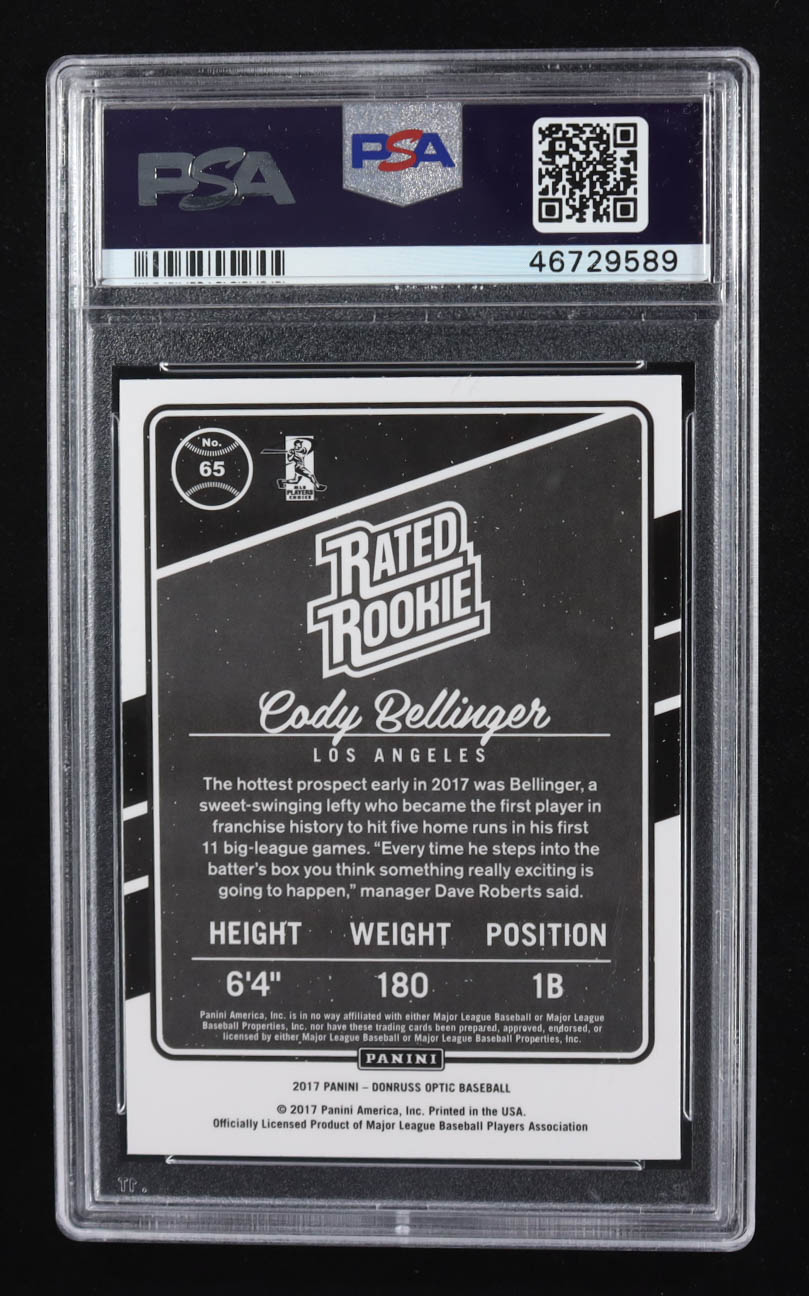 Cody Bellinger 2017 Panini Donruss Optic RR #65 RC (PSA 10) at PristineAuction.com Cody Bellinger 2017 Panini Donruss Optic RR #65 RC (PSA 10) at PristineAuction.com