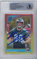 Dallas Goedert Signed 2018 Donruss Optic Red & Yellow RR #197 RC (BGS) at PristineAuction.com