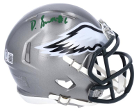 DeVonta Smith Signed Eagles Flash Alternate Speed Mini Helmet (Fanatics) at PristineAuction.com