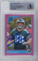 Dallas Goedert Signed 2018 Donruss Optic Pink RR #197 RC (BGS) at PristineAuction.com