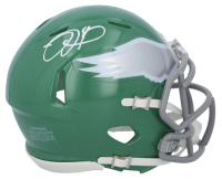 Jalen Hurts Signed Eagles Throwback Alternate Speed Mini Helmet (Fanatics) at PristineAuction.com