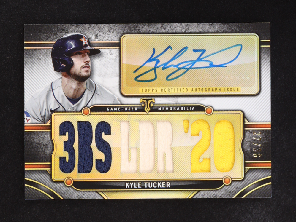 Kyle Tucker 2024 Topps Triple Threads Relics #TTRKT3 #27/36 at PristineAuction.com Kyle Tucker 2024 Topps Triple Threads Relics #TTRKT3 #27/36 at PristineAuction.com