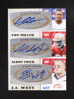 JJ Watt / Von Miller / Aldon Smith 2011 Safe First Round Defenders Autographs #TA40 #6/25 RC at PristineAuction.com