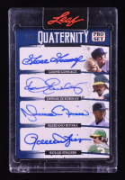 Goose Gossage / Dennis Eckersley / Mariano Rivera / Rollie Fingers 2022 Leaf Quaternity Autographs Blue #Q03 #1/5 at PristineAuction.com