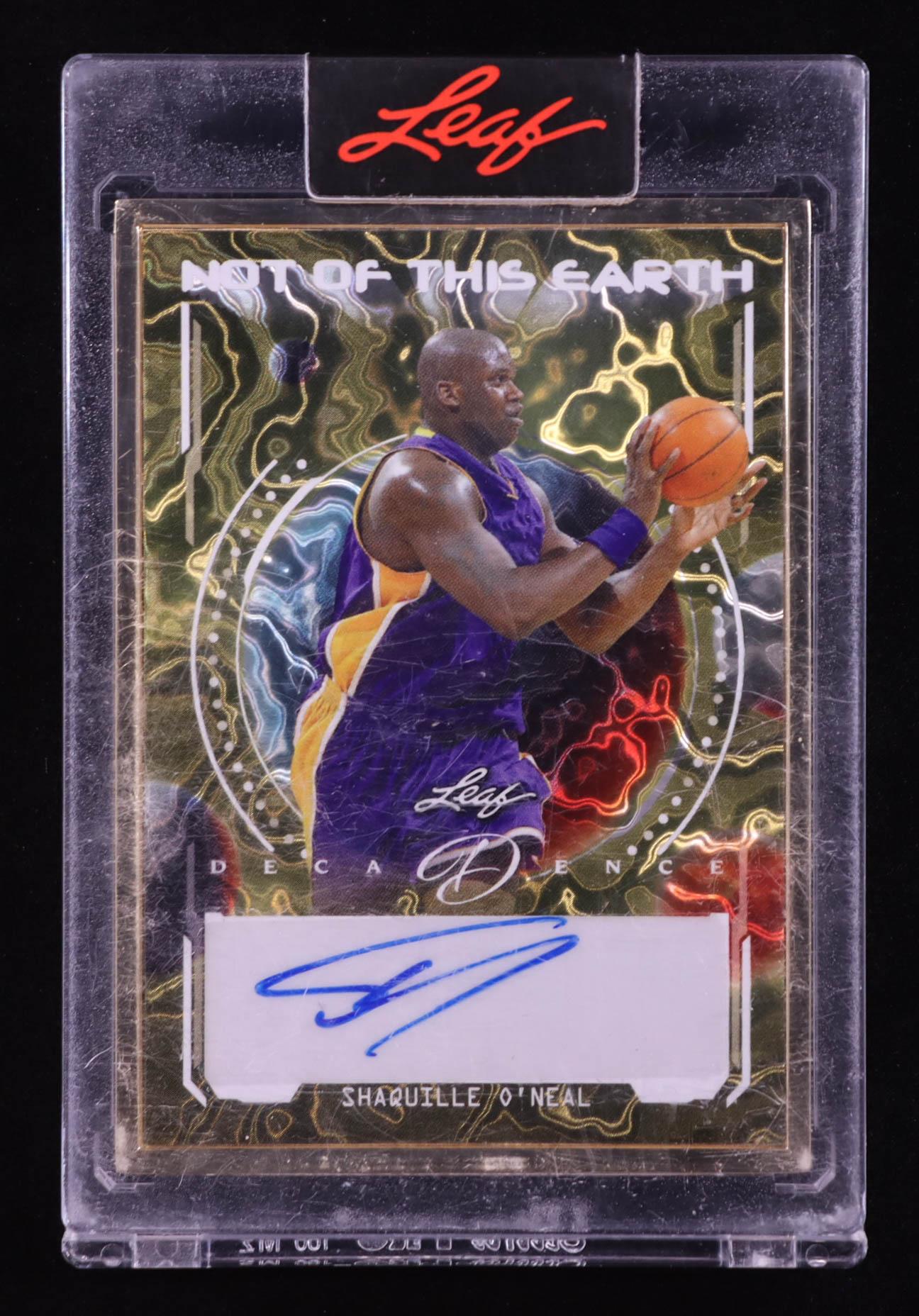 Shaquille O'Neal 2024 Leaf Decadence Not of this Earth Autographs Gold #NESO1 #1/1 at PristineAuction.com Shaquille O'Neal 2024 Leaf Decadence Not of this Earth Autographs Gold #NESO1 #1/1 at PristineAuction.com