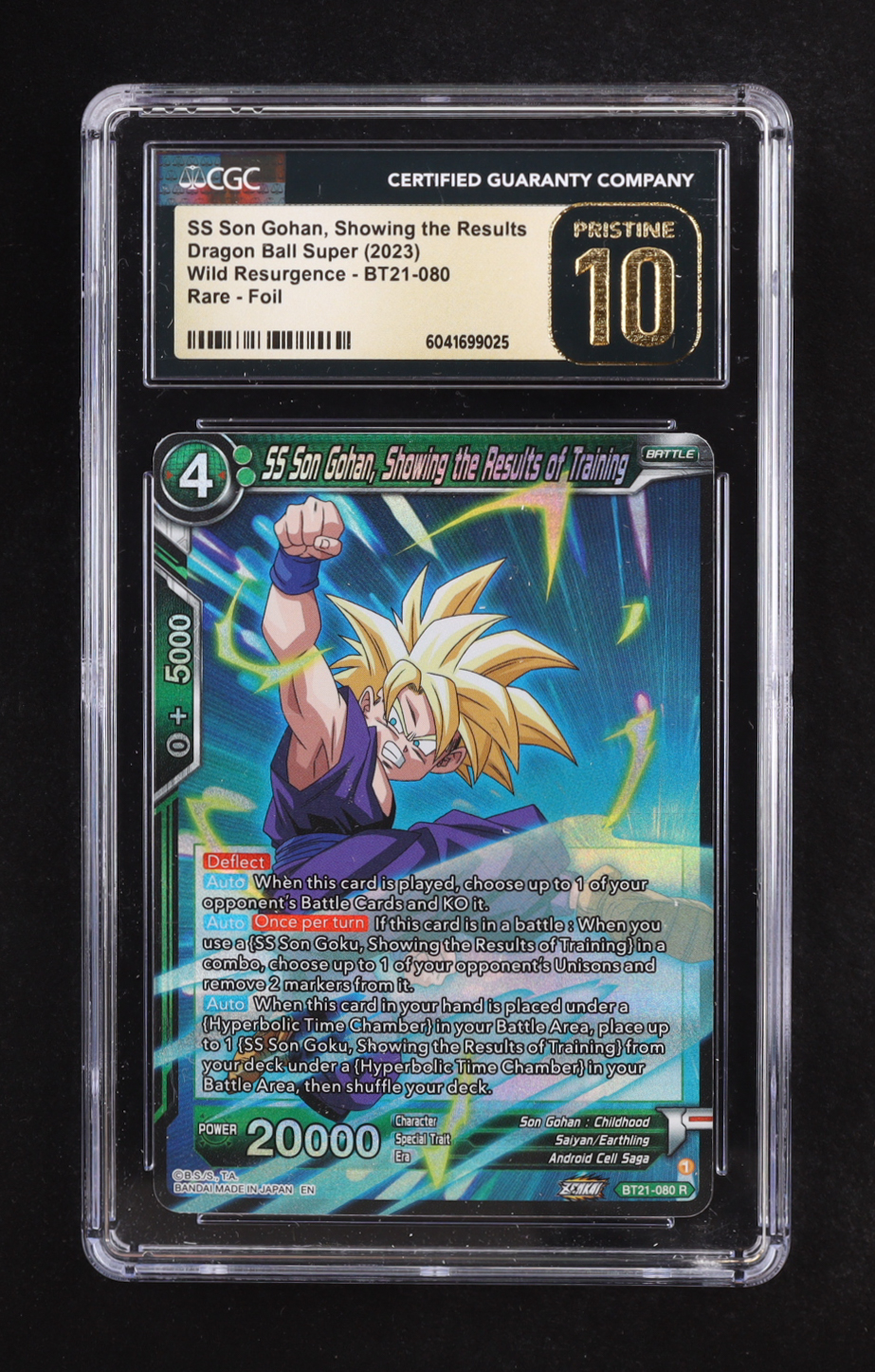 SS Son Gohan 2023 Dragonball Super Showing the Results Wild Resurgence #BT21080 (CGC Pristine 10) at PristineAuction.com SS Son Gohan 2023 Dragonball Super Showing the Results Wild Resurgence #BT21080 (CGC Pristine 10) at PristineAuction.com