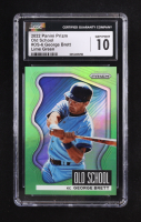 George Brett 2022 Panini Prizm Old School Lime Green #OS6 #59/125 (CGC 10) at PristineAuction.com