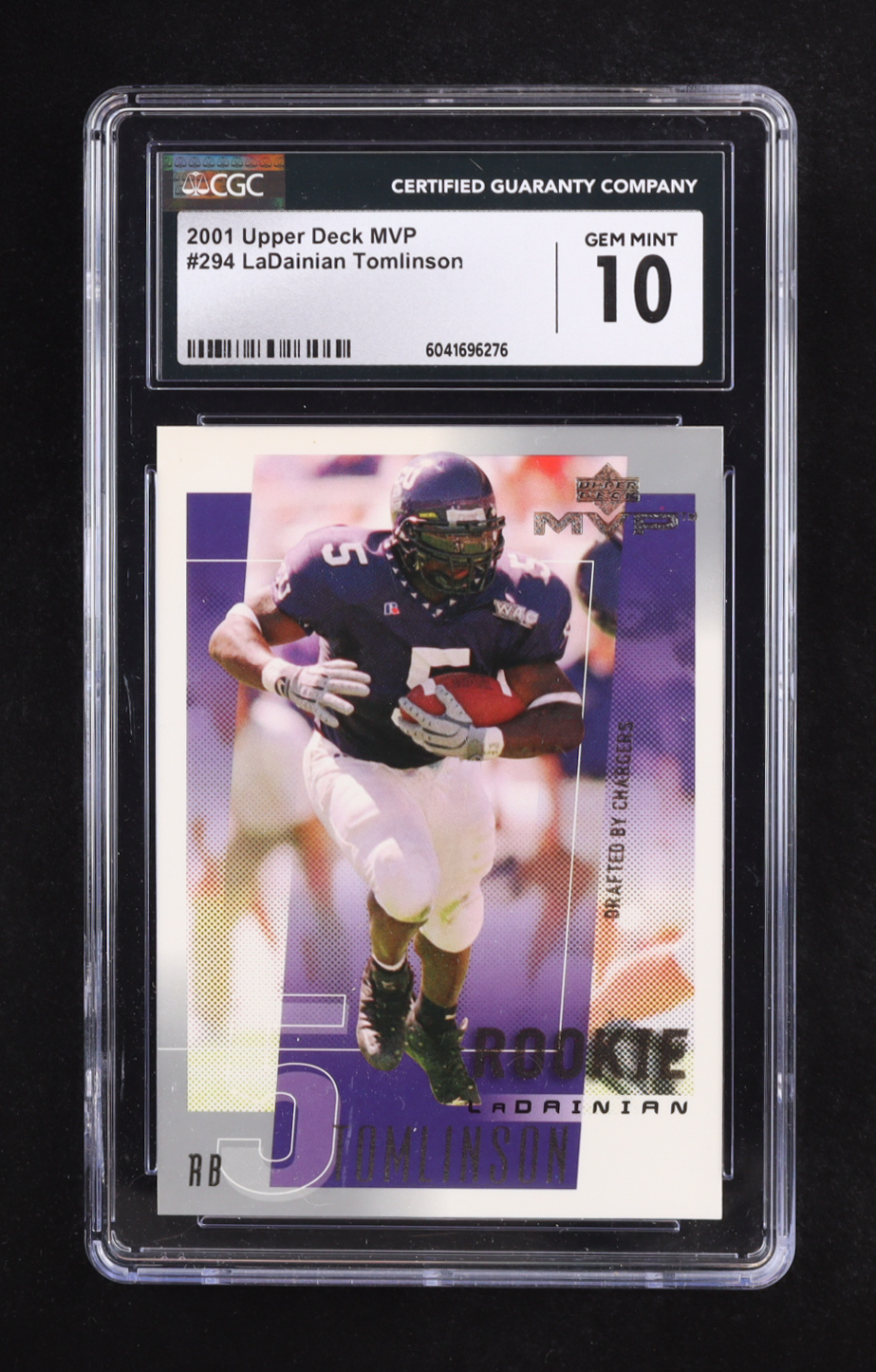 LaDainian Tomlinson 2001 Upper Deck MVP #294 (CGC 10) at PristineAuction.com LaDainian Tomlinson 2001 Upper Deck MVP #294 (CGC 10) at PristineAuction.com