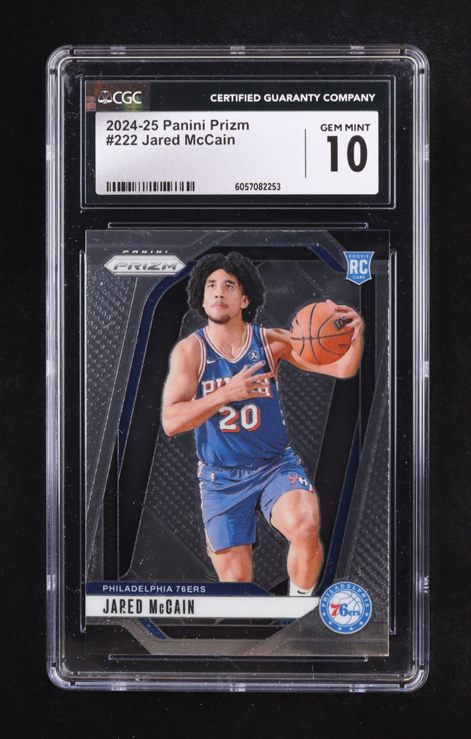 Jared McCain 2024-25 Panini Prizm #222 RC (CGC 10) at PristineAuction.com Jared McCain 2024-25 Panini Prizm #222 RC (CGC 10) at PristineAuction.com