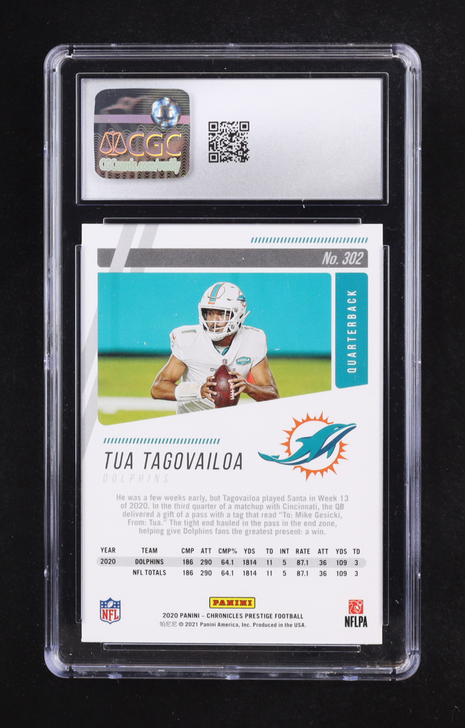 Tua Tagovailoa 2020 Prestige #302 RC (CGC 10) at PristineAuction.com Tua Tagovailoa 2020 Prestige #302 RC (CGC 10) at PristineAuction.com