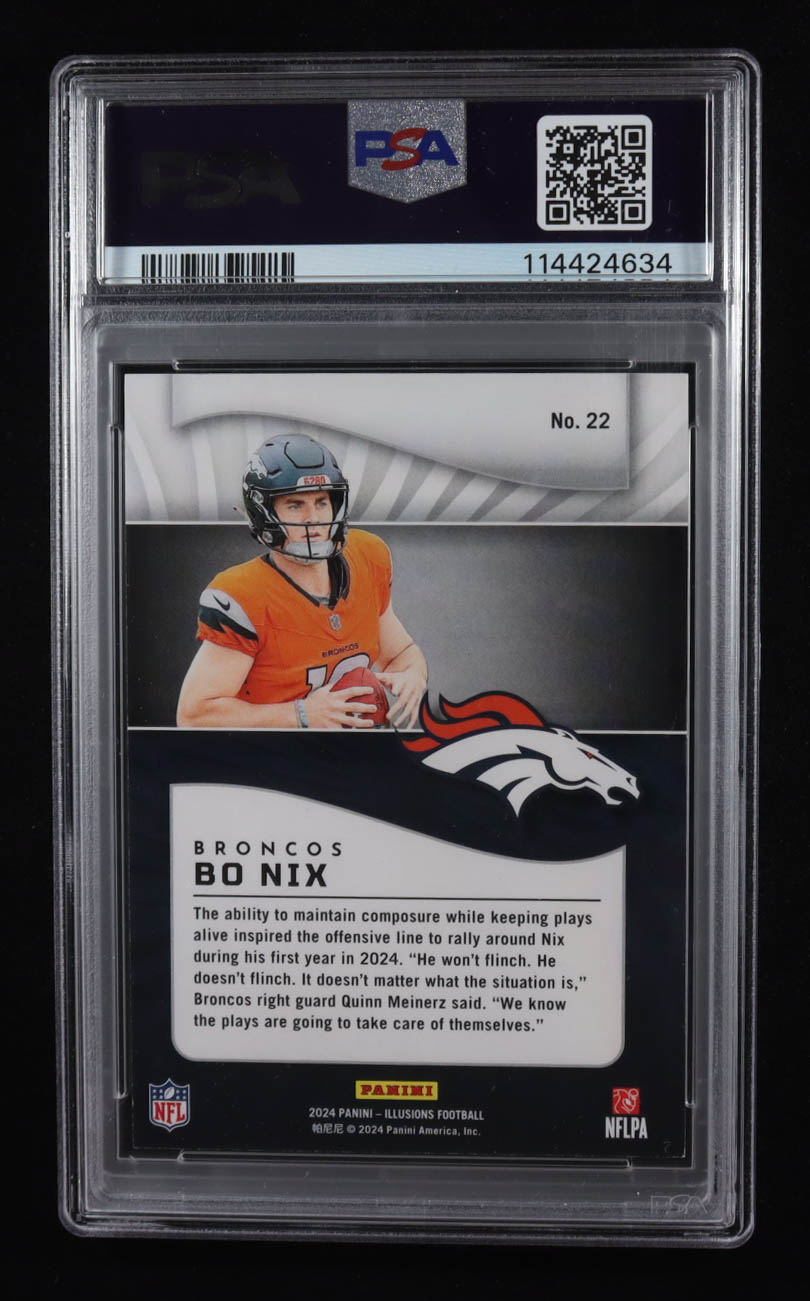 Bo Nix 2024 Illusions #22 RC (PSA 9) at PristineAuction.com Bo Nix 2024 Illusions #22 RC (PSA 9) at PristineAuction.com