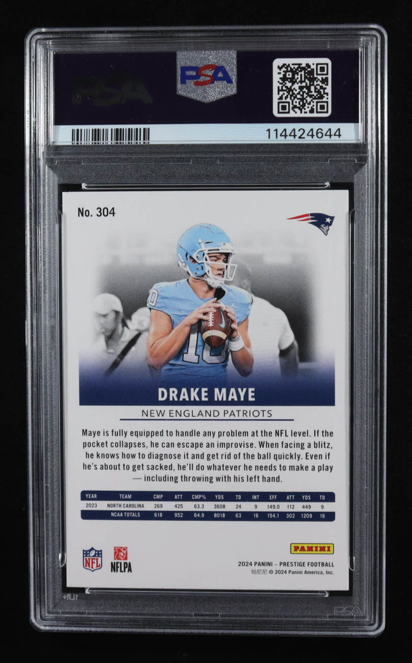 Drake Maye 2024 Prestige #304 RC (PSA 10) at PristineAuction.com Drake Maye 2024 Prestige #304 RC (PSA 10) at PristineAuction.com