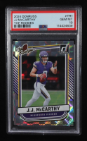 JJ McCarthy 2024 Donruss The Rookies #TR1 RC (PSA 10) at PristineAuction.com
