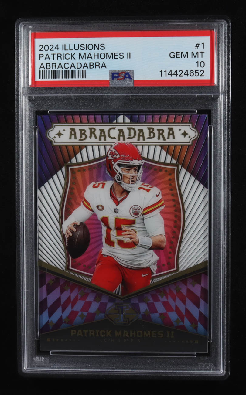 Patrick Mahomes II 2024 Illusions Abracadabra #1 (PSA 10) at PristineAuction.com Patrick Mahomes II 2024 Illusions Abracadabra #1 (PSA 10) at PristineAuction.com