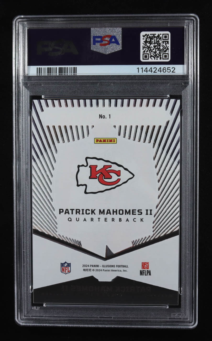 Patrick Mahomes II 2024 Illusions Abracadabra #1 (PSA 10) at PristineAuction.com Patrick Mahomes II 2024 Illusions Abracadabra #1 (PSA 10) at PristineAuction.com
