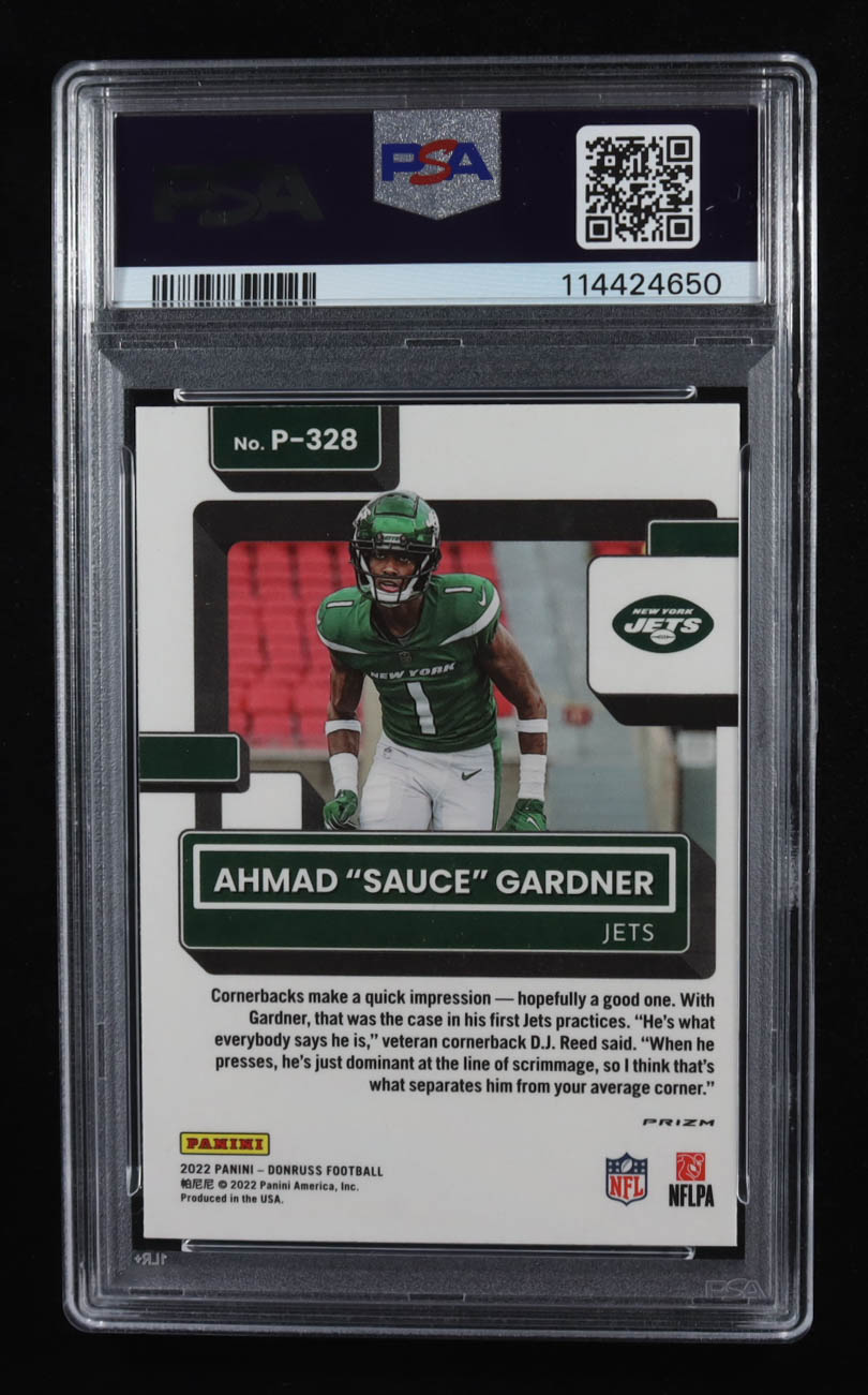 Ahmad Gardner 2022 Donruss Optic Rated Rookies Preview Red and Green #328 RR RC (PSA 9) at PristineAuction.com Ahmad Gardner 2022 Donruss Optic Rated Rookies Preview Red and Green #328 RR RC (PSA 9) at PristineAuction.com