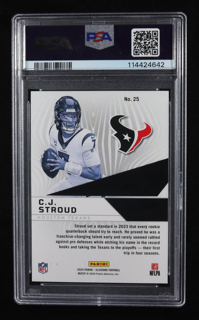 CJ Stroud 2024 Illusions Amazing #25 (PSA 10) at PristineAuction.com CJ Stroud 2024 Illusions Amazing #25 (PSA 10) at PristineAuction.com