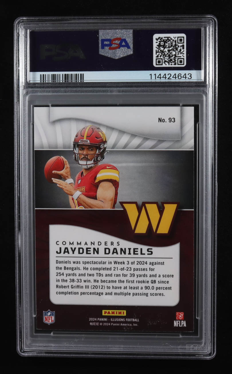 Jayden Daniels 2024 Illusions #93 (PSA 9) at PristineAuction.com Jayden Daniels 2024 Illusions #93 (PSA 9) at PristineAuction.com